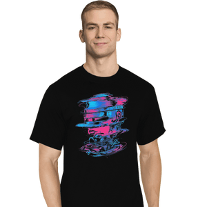Shirts T-Shirts, Tall / Large / Black Glitch Cyborg