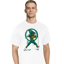 Load image into Gallery viewer, Daily_Deal_Shirts T-Shirts, Tall / Large / White Green Ranger Sumi-e