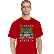 Load image into Gallery viewer, Secret_Shirts T-Shirts, Tall / Large / Red Festive Forest Fun