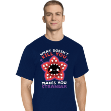 Load image into Gallery viewer, Secret_Shirts T-Shirts, Tall / Large / Navy Makes You Stranger