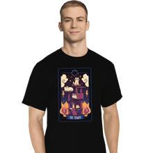 Load image into Gallery viewer, Daily_Deal_Shirts T-Shirts, Tall / Large / Black The Tower Cat Tarot