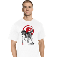 Load image into Gallery viewer, Secret_Shirts T-Shirts, Tall / Large / White Velociraptor Sumi-E