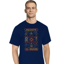 Load image into Gallery viewer, Daily_Deal_Shirts T-Shirts, Tall / Large / Navy Merry X-Mas