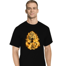 Load image into Gallery viewer, Shirts T-Shirts, Tall / Large / Black Golden Saiyan Rose