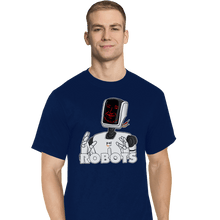 Load image into Gallery viewer, Daily_Deal_Shirts T-Shirts, Tall / Large / Navy Robots