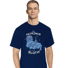 Load image into Gallery viewer, Shirts T-Shirts, Tall / Large / Navy Sloth Patronus