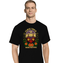 Load image into Gallery viewer, Daily_Deal_Shirts T-Shirts, Tall / Large / Black Clock Town Mask Festival
