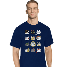 Load image into Gallery viewer, Shirts T-Shirts, Tall / Large / Navy Cosplay Cats