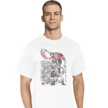 Load image into Gallery viewer, Shirts T-Shirts, Tall / Large / White Between Worlds Sumi-e