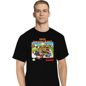 Daily_Deal_Shirts T-Shirts, Tall / Large / Black SuperJurassic Kart