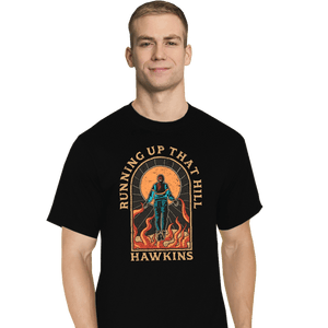 Daily_Deal_Shirts T-Shirts, Tall / Large / Black Running Up Hawkins