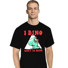 Load image into Gallery viewer, Shirts T-Shirts, Tall / Large / Black Confused Dino