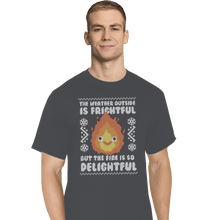 Load image into Gallery viewer, Shirts T-Shirts, Tall / Large / Charcoal Delightful Fire
