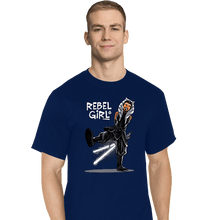 Load image into Gallery viewer, Secret_Shirts T-Shirts, Tall / Large / Navy Rebel Girl
