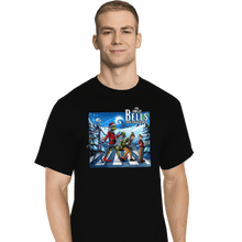 Load image into Gallery viewer, Daily_Deal_Shirts T-Shirts, Tall / Large / Black The Jingle Bells Holiday Road