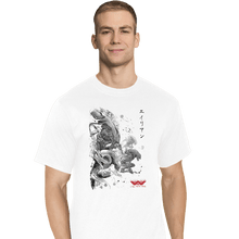 Load image into Gallery viewer, Shirts T-Shirts, Tall / Large / White Xenomorphs Invasion Sumi-e