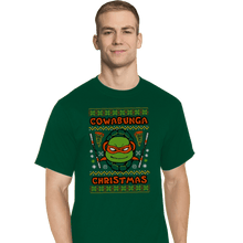 Load image into Gallery viewer, Shirts T-Shirts, Tall / Large / Charcoal Michelangelo Christmas