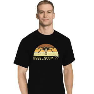 Daily_Deal_Shirts T-Shirts, Tall / Large / Black Rebel Scumm 77