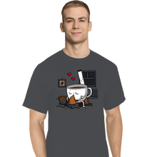 Load image into Gallery viewer, Secret_Shirts T-Shirts, Tall / Large / Charcoal Coffee And Cigarette