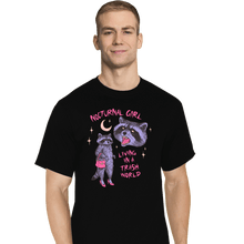 Load image into Gallery viewer, Daily_Deal_Shirts T-Shirts, Tall / Large / Black Nocturnal Girl

