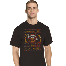 Load image into Gallery viewer, Daily_Deal_Shirts T-Shirts, Tall / Large / Black Merry Christmas Filthy Animal
