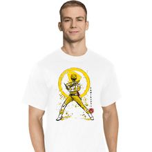Load image into Gallery viewer, Shirts T-Shirts, Tall / Large / White Yellow Ranger Sumi-e