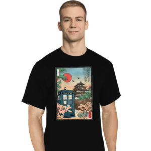 Daily_Deal_Shirts T-Shirts, Tall / Large / Black The Tardis In Japan