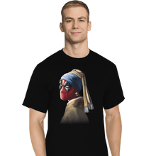 Load image into Gallery viewer, Shirts T-Shirts, Tall / Large / Black Hero With A Pearl Earring