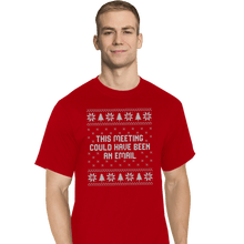 Load image into Gallery viewer, Daily_Deal_Shirts T-Shirts, Tall / Large / Red Email Meeting Sweater