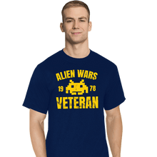 Load image into Gallery viewer, Secret_Shirts T-Shirts, Tall / Large / Navy Alien Wars