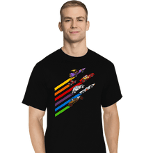 Load image into Gallery viewer, Daily_Deal_Shirts T-Shirts, Tall / Large / Black Racing Streaks
