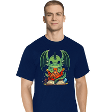 Load image into Gallery viewer, Shirts T-Shirts, Tall / Large / Navy Dragon Dice