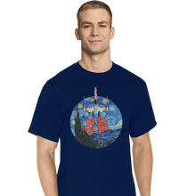Load image into Gallery viewer, Shirts T-Shirts, Tall / Large / Navy Starry Fighter