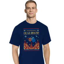 Load image into Gallery viewer, Shirts T-Shirts, Tall / Large / Navy Ce Le Brate