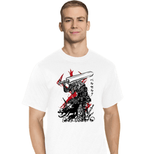 Load image into Gallery viewer, Daily_Deal_Shirts T-Shirts, Tall / Large / White Lone Swordsman sumi-e