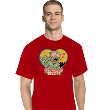 Load image into Gallery viewer, Daily_Deal_Shirts T-Shirts, Tall / Large / Red Kaiju Love