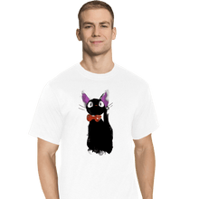 Load image into Gallery viewer, Shirts T-Shirts, Tall / Large / White Watercolor Cat