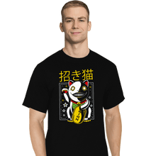 Load image into Gallery viewer, Shirts T-Shirts, Tall / Large / Black Emil Maneki Neko