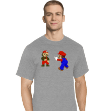 Load image into Gallery viewer, Shirts T-Shirts, Tall / Large / Sports Grey Mario Spider-Meme