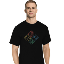 Load image into Gallery viewer, Shirts T-Shirts, Tall / Large / Black Geometric Hogwarts