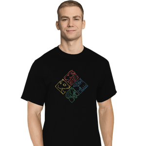 Shirts T-Shirts, Tall / Large / Black Geometric Hogwarts