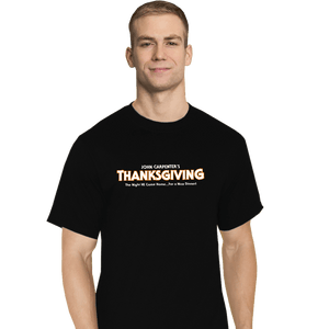 Daily_Deal_Shirts T-Shirts, Tall / Large / Black Carpenter's Thanksgiving