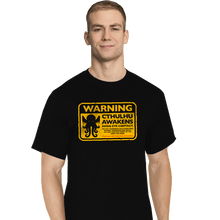 Load image into Gallery viewer, Daily_Deal_Shirts T-Shirts, Tall / Large / Black Cthulhu Warning