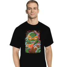Load image into Gallery viewer, Daily_Deal_Shirts T-Shirts, Tall / Large / Black Glitch Michelangelo