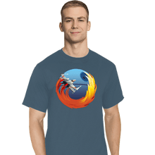 Load image into Gallery viewer, Shirts T-Shirts, Tall / Large / Indigo Blue Browsing No Moon