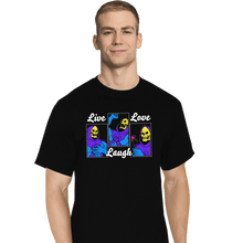 Load image into Gallery viewer, Secret_Shirts T-Shirts, Tall / Large / Black Live Laugh Myaah