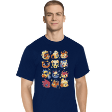 Load image into Gallery viewer, Shirts T-Shirts, Tall / Large / Navy Island Faces