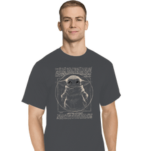 Load image into Gallery viewer, Shirts T-Shirts, Tall / Large / Charcoal Vitruvian Baby Yoda