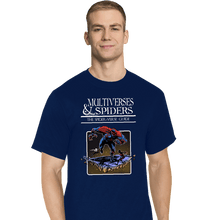 Load image into Gallery viewer, Secret_Shirts T-Shirts, Tall / Large / Navy Multiverses And Spiders