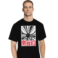 Load image into Gallery viewer, Shirts T-Shirts, Tall / Large / Black Listen and Obey